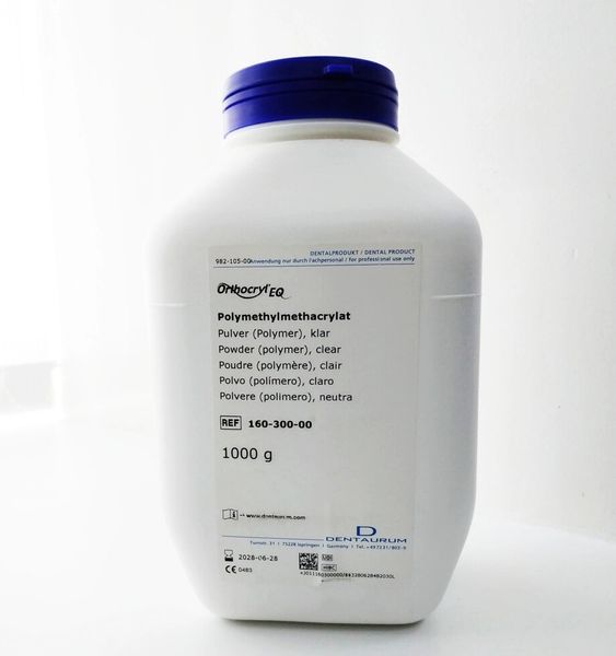 Пластмаса Orthocryl полимер порошок 1 кг Dentaurum 160-112-00 фото